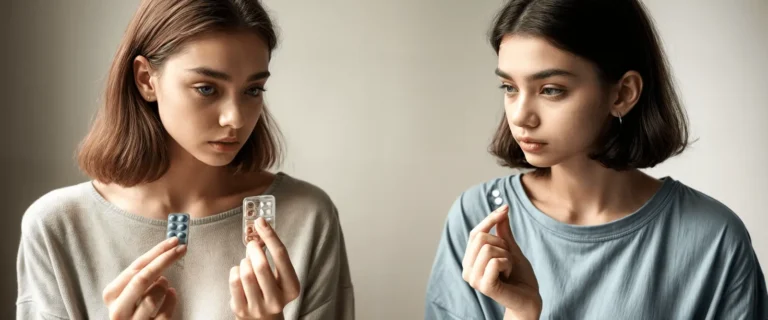 Dos mujeres comparando pastillas de Cytotec y Misoprostol